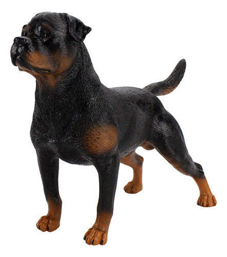 Miniescultura De Perro Artificial Modelo Rottweiler
