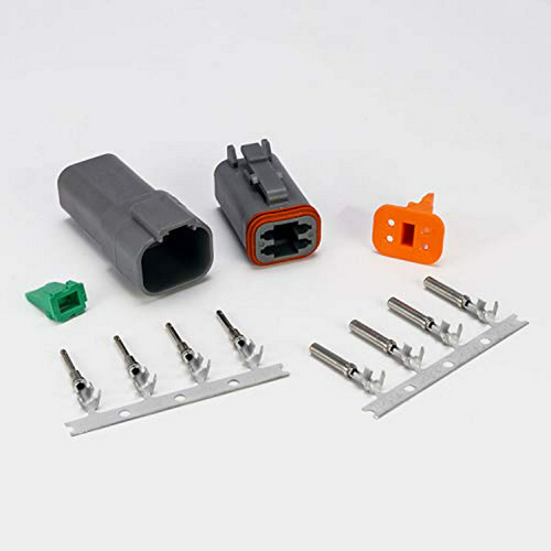 Deutsch De 4 Pines Conector Kit W / Vivienda, Terminales, Pi