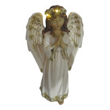 Estatua Enfeite Anjo Oração De Natal Led Decoração Sagrada