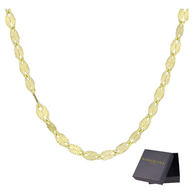 Cadena Collar Grano De Cafe Oro Solido 14 Kilates Dama Italy 45cm Amarillo | Meses sin interés