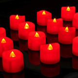 Velas Sin Llama Paquete De 24 Velas De Luz De Té Led P...