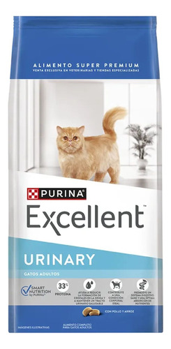 Excellent Cat Urinary 7.5 Kg Gatos Adultos El Molino