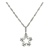 Collar Cadena Juvenil Estrella Circones Plata Ley 925  Caja