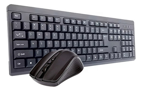 Kit Teclado Y Mouse Inalámbrico Óptico 1000 Dpi Español Pc