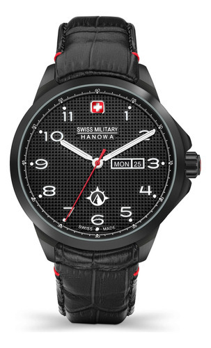 Reloj Swiss Military Smwgb2100330 Para Hombre Cristal Zafiro Color De La Malla Negro Color Del Bisel Negro Color Del Fondo Negro