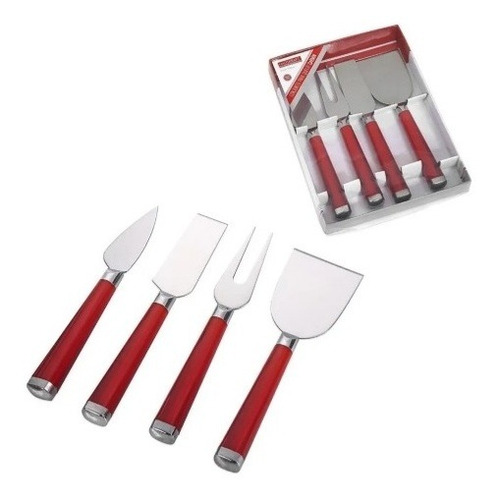 Kit Para Queijo 4 Peças Inox