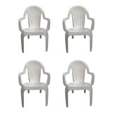 Sillon Plastico Reforzado Apilable Antid Faenza Pack X 4 Un