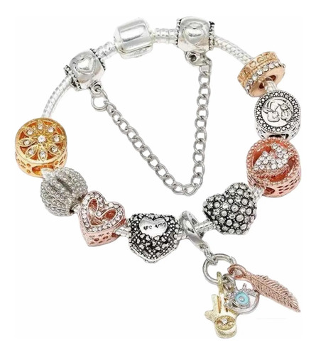 Pulsera Mano Fatima Mal De Ojo Turco Compatible Swarovski