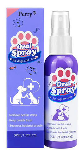 Limpiador De Aliento Para Dientes De Mascotas, Spray Limpiad