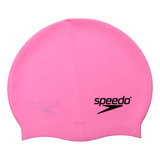 Touca Natação Speedo Flat Lisa Proteção Água Silicone Cor Rosa