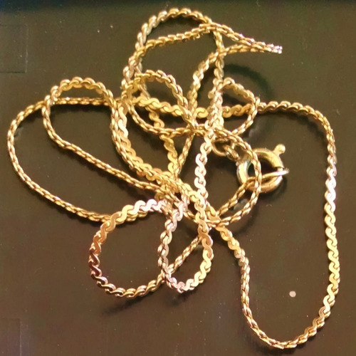 Cadena Serpentine De 41cm  2.1g Oro Amarillo 14k Para Dama