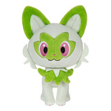 Sprigatito Pelúcia Pokémon Original Wct Gato 21cm Scarlet Vi