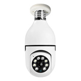 Câmera De Segurança Câmera De Segurança Lampada Infravermelho + Micro-sd 32gb Camera Espia Wifi Com Resolução De 2mp Visão Nocturna Incluída Branca