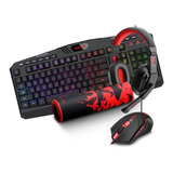 Teclado Mouse Auricular Y Pad Gamer Redragon S101-ba-2 Mexx2