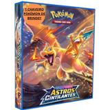 Álbum Pasta Fichário Pokemon + 10 Folhas + 06 Cards + Brinde