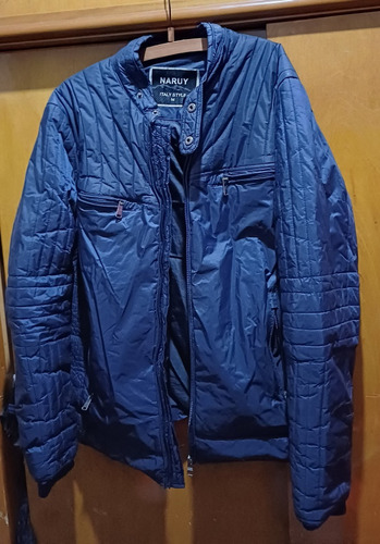 Campera Inflable De Hombre Azul Marino Usada Excelente