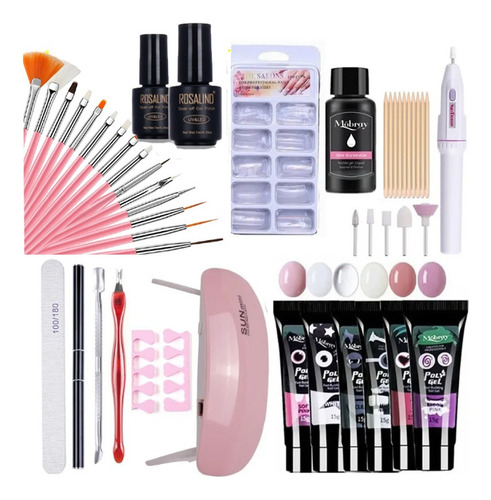 Kit De Manicura De Uñas Acrílico De Belleza, 43 Unidades