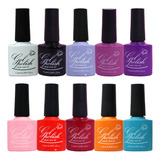 10 Esmalte Em Gel Led/uv Esmaltes Polish Gel Kit Unha De Gel