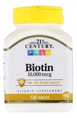 Biotina 10,000mcg 120tablets Importada 21st Century = Natrol