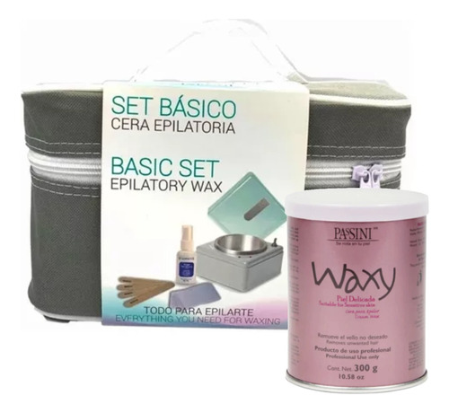 Set Básico Ceramatic Para Depilar Passini Con Cera Waxy 300g