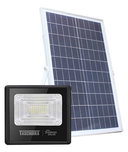 Refletor Led Solar Taschibra Tr Sun 40w Preto 6500k