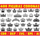 Pack De Vectores Corte Laser - 400 Figuras Coronas 
