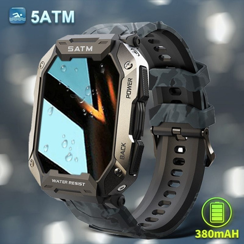 Smartwatch Militar C20 Anti-choque À Prova D'água 50m