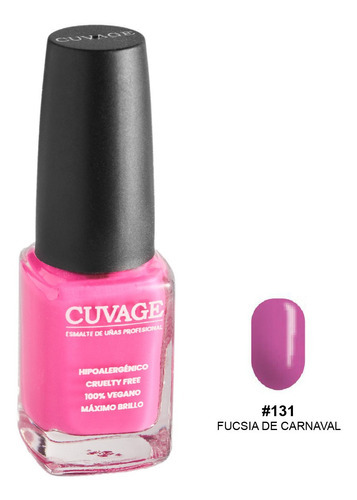 Esmaltes De Uñas Tradicional Sin Tacc Cuvage Pro Keratine Color #131 Fucsia De Carnaval