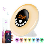 Radio Reloj Despertador Alarma Luces Led Snooze Parlante Usb Color Blanco