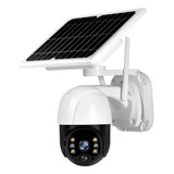 Câmera Wi-fi De Vigilância Ar Livre Com Painel/placa Solar  