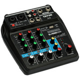 Mesa De Som 4 Canais Mixer Com Efeito Usb Bluetooth Console