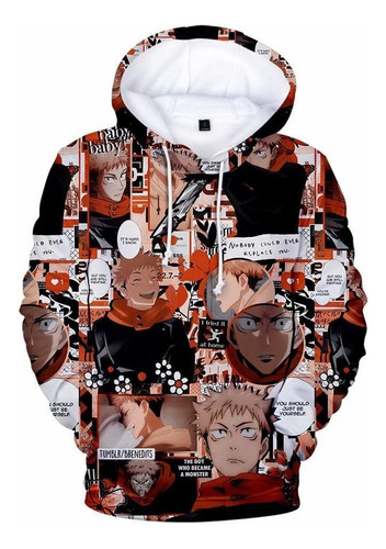 Anime Jujutsu Kaisen Sudadera Manga Larga Capucha Unisex