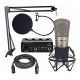 Kit Grabación Behringer Um2 Microfono B1 Brazo Antipop Shock