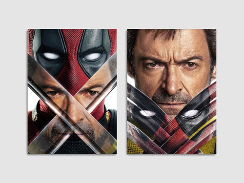 Set De 2 Cuadros Modernos Deadpool & Wolverine