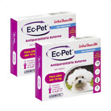 2 Ec Pet 0,67ml Chemitec Antipulgas Carrapatos Cães Até 10kg