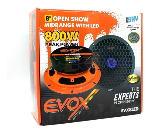 1 Medio Rango 8 400w. Rms Luz Led Open Show Evox Sky Evx8led