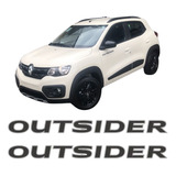 Par Adesivo Lateral Outsider Renault Kwid 2020 2021 2022