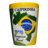 Copo Com Mapa Do Brasil Campinas Em Cerâmica 10cm 252g Cer69