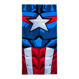 Toalla Capitán America Medida 70 Cm X 15 Cm Entrega Inmediat