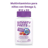 Smarty Pants Toodler Multivitamínico Niños Con Omega3,b12 D3 Sabor Uva, Naranja Y Arándano