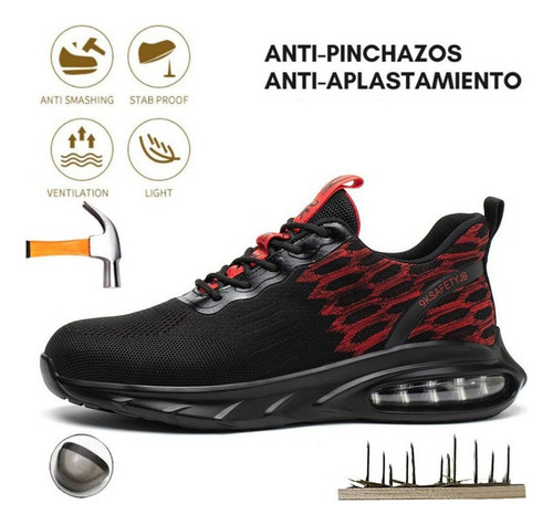 Zapatos Para Trabajo Hombre Mujer, Seguridad, Plataforma Air