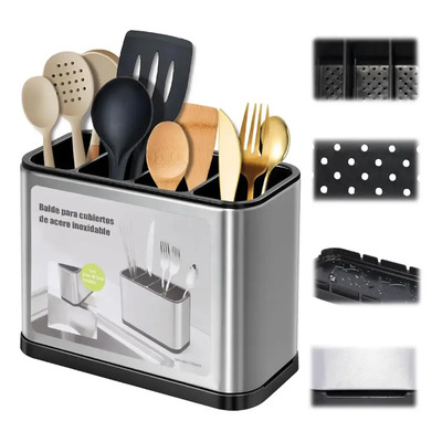 Organizador Para Cocina Bandeja Cubierto Escurridor Plateado organizador cubiertos Bandeja de Drenaje 360° Escurrir Cocina limpia Fácil montar fácil limpiar Imprescindible en cocina Recepción en casa | MercadoLibre