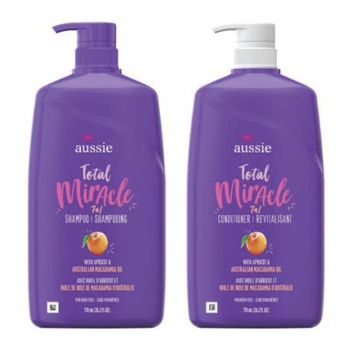 Kit Shampoo + Condicionador Aussie 7n1 Total Miracle 778 Ml