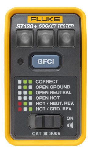 Fluke Probador De Zócalo Gfci St120+ Con Sonda Audible