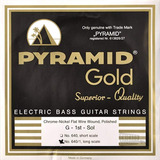 Pyramid Gold Flatwound Escala Larga Bajo Eléctrico Cuerdas 4