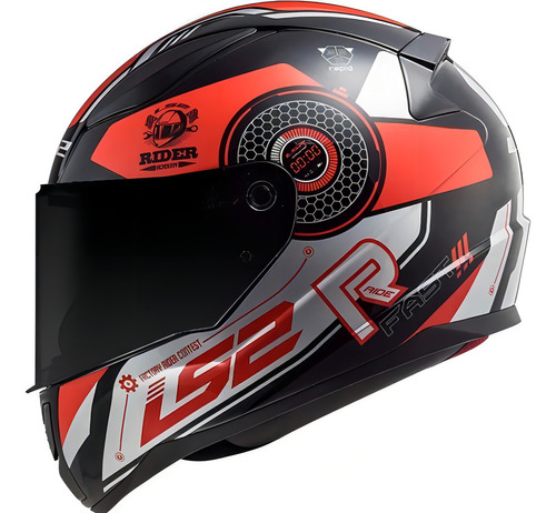 Capacete Moto Ls2 Rapid Ff353 Stratus Vermelho Loja Fxm Cor Stratus Preto Vermelho Tamanho Do Capacete 56/s