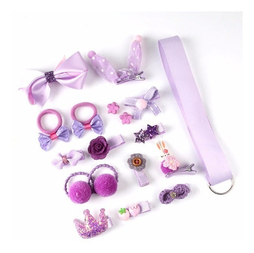 Set De 18 Accesorios Adorno Para Pelo Niña Bebé Pasador Moño