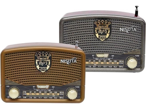 Radio Portátil Bluetooth Vintage Retro Recargable Usb