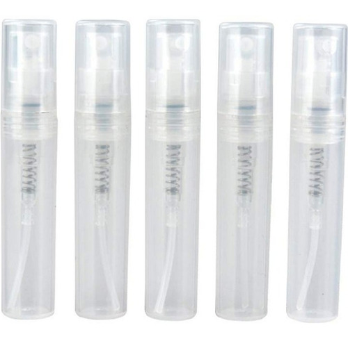 10 Mini Botellas Plasticas Con Spray De 2 Ml.