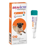 Bravecto Transdermal 250 Mg Cães De 4,5 10 Kilos Antipulgas Cor Transparente